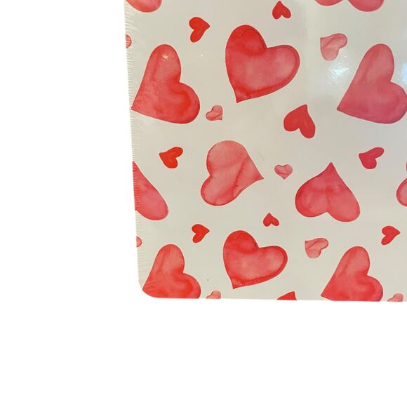 Colordrift Valentine Red HEARTS Cork Backed Hard Placemats 12x16 Set of 4 New - Picture 5 of 10